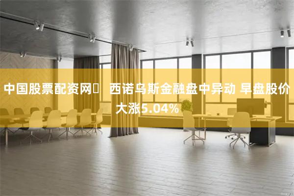 中国股票配资网	 西诺乌斯金融盘中异动 早盘股价大涨5.04%