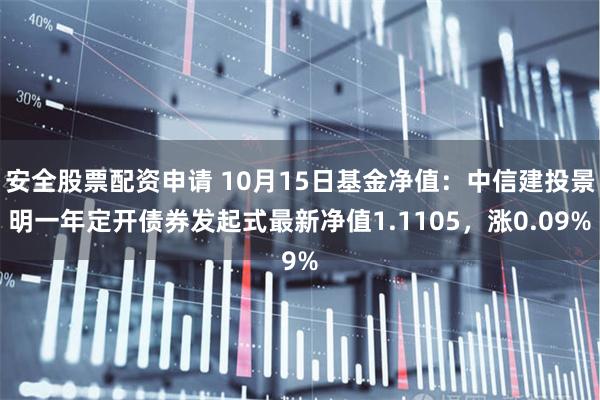 安全股票配资申请 10月15日基金净值：中信建投景明一年定开债券发起式最新净值1.1105，涨0.09%