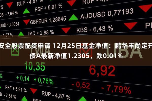 安全股票配资申请 12月25日基金净值：鹏华丰尚定开债A最新净值1.2305，跌0.01%